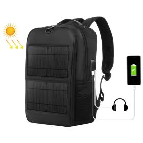 Men's Waterproof Nylon Solar Charging Backpack Sports Leisure Hiking
