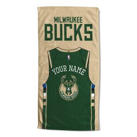 [Personalization Only] Milwaukee Bucks "Jersey" Personalized Beach Towel