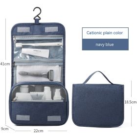 Waterproof Portable Travel Buggy Large Capacity Hanging Men's Toiletry  Storage Bag (Option: Navy Blue S-As Shown In The Picture)