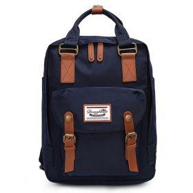 Doughnut Backpack Female College Style (Option: Dark Blue-Bare Bag)