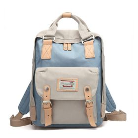 Doughnut Backpack Female College Style (Option: Light Blue Ivory-Bear)