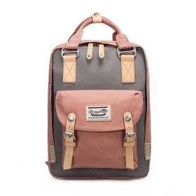 Doughnut Backpack Female College Style (Option: Pink Gray-Bare Bag)