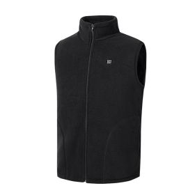 Men's And Women's Vest USB Heating Charging Suit Jacket (Option: Black-L)