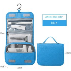 Waterproof Portable Travel Buggy Large Capacity Hanging Men's Toiletry  Storage Bag (Option: Blue Small Size-As Shown In The Picture)