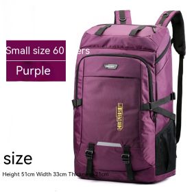 Outdoor Sports School Bag Travel Backpack (Option: Purple Small Size 60L)