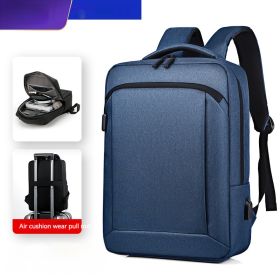 Cross-border In Stock Wholesale Men's Fashion Backpack Casual Travel Backpack Commuter Large Capacity Bag (Option: 9007 Blue)