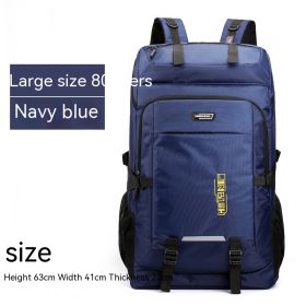 Outdoor Sports School Bag Travel Backpack (Option: Dark Blue Large 80L)