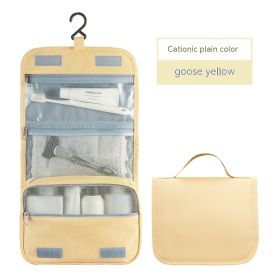 Waterproof Portable Travel Buggy Large Capacity Hanging Men's Toiletry  Storage Bag (Option: Goose Yellow Small-As Shown In The Picture)