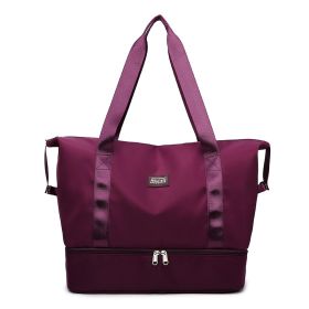 Travel Bag Short Distance Lightweight Tote New Portable Trolley Case (Option: Purplish Red-Free Size)