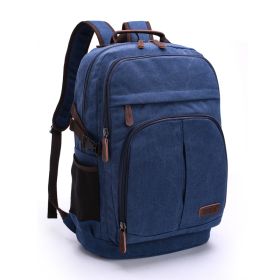 Men's And Women's Large Capacity Washing Canvas Bag (Color: Dark Blue)