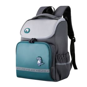 Portable Burden Alleviation Breathable Children's Backpack (Option: Dark Green-Large)