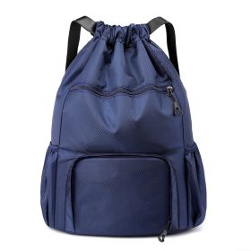 New Large Capacity Outdoor Drawstring Bag Backpack (Option: Dark Blue-48)