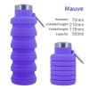 500ml outdoor retractable water bottle portable collapsible silica gel sports cup