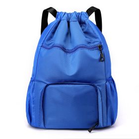 New Large Capacity Outdoor Drawstring Bag Backpack (Option: Blue-48)