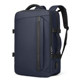 Large Capacity Business Trip Travel Backpack Men (Color: Blue)