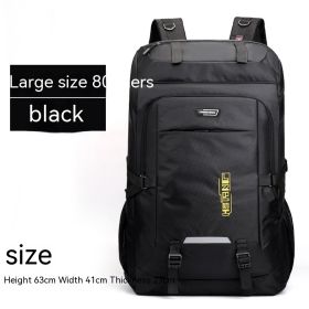 Outdoor Sports School Bag Travel Backpack (Option: Black Large 80L)