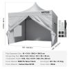 VEVOR 10x10 FT Pop up Canopy with Removable Sidewalls, Instant Canopies Portable Gazebo & Wheeled Bag, UV Resistant Waterproof, Enclosed Canopy Tent f