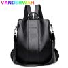 Ladies Anti-theft Soft Leather Backpack Women Vintage Shoulder Bag High Capacity Bag