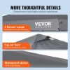 VEVOR Pop Up Canopy Tent, 10 x 10 ft, 250 D PU Silver Coated Tarp, with Portable Roller Bag and 4 Sandbags, Waterproof and Sun Shelter Gazebo for Outd