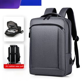 Cross-border In Stock Wholesale Men's Fashion Backpack Casual Travel Backpack Commuter Large Capacity Bag (Option: 9007 Dark Gray)