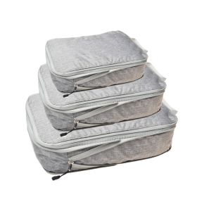 Amazon Home Travel Buggy Bag Compressed Three-piece Storage Bag Stretchable Storage Suit In Stock Supply (Option: Frosted Gray-Small Size Single Pack)