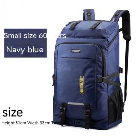 Outdoor Sports School Bag Travel Backpack (Option: Dark Blue Small 60L)