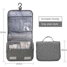 Waterproof Portable Travel Buggy Large Capacity Hanging Men's Toiletry  Storage Bag (Option: Gray Large Sized-As Shown In The Picture)