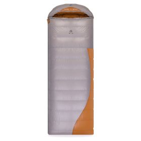 Outdoor Camping Envelope Down Sleeping Bag (Option: Khaki grey-1500g White goose down)