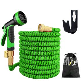 Hose Used In Garden Car Wash Hose High Pressure Water Gun (Option: Green And Black-500cm)